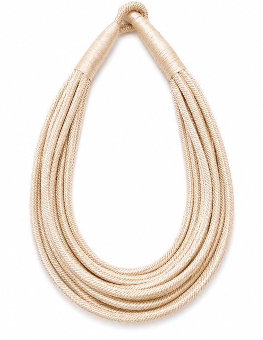 MULTI-STRAND ROPE NECKLACE-CHAMPAGNE - Gopher Lane Boutique & Gifts