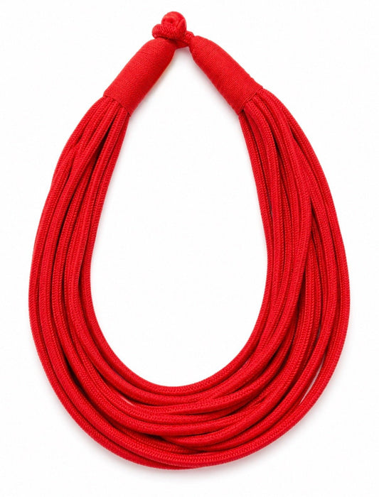 MULTI - STRAND ROPE NECKLACE - RED - Gopher Lane Boutique & Gifts