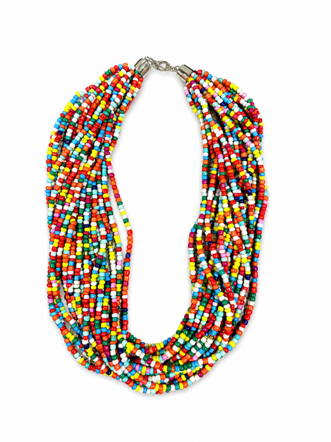 MULTICOLOR SEED BEAD NECKLACE - Gopher Lane Boutique & Gifts