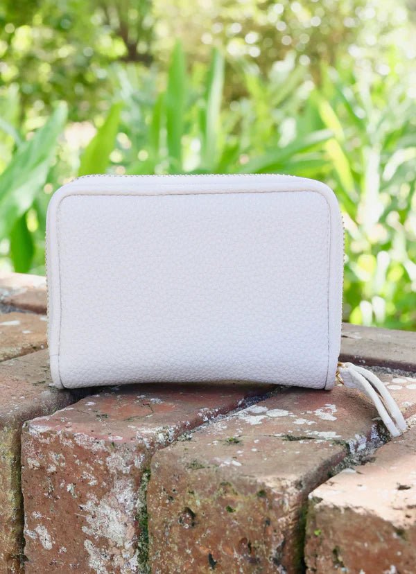 NADINE ZIPPERED WALLET - CREAM - Gopher Lane Boutique & Gifts