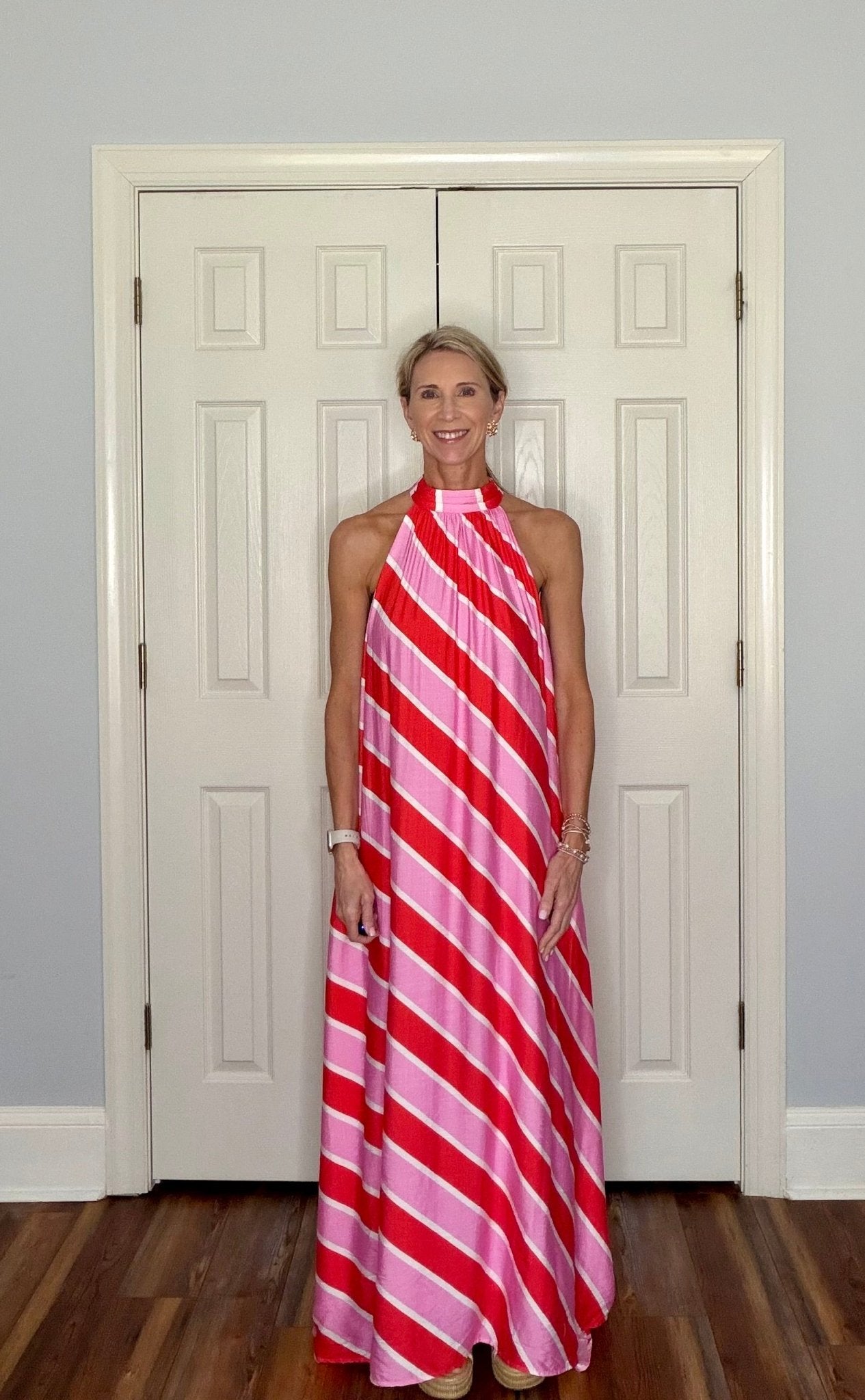 NANTUCKET HALTER STRIPED MAXI DRESS - Gopher Lane Boutique & Gifts