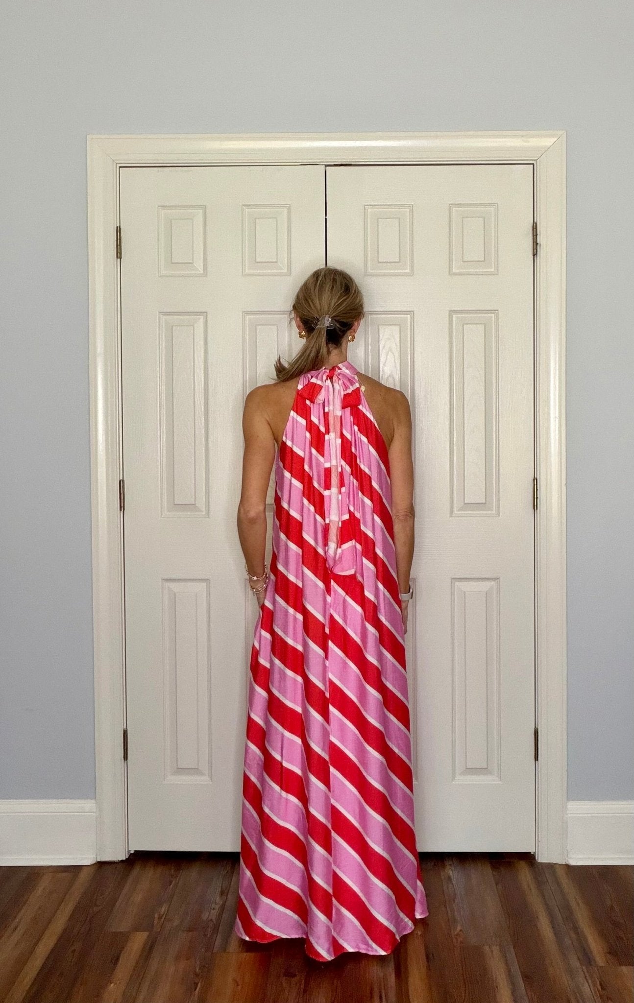 NANTUCKET HALTER STRIPED MAXI DRESS - Gopher Lane Boutique & Gifts