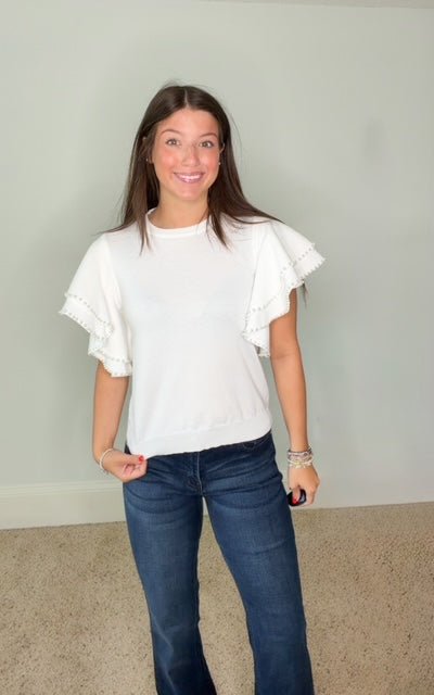 PAISLEY PEARL KNIT TOP - Gopher Lane Boutique & Gifts