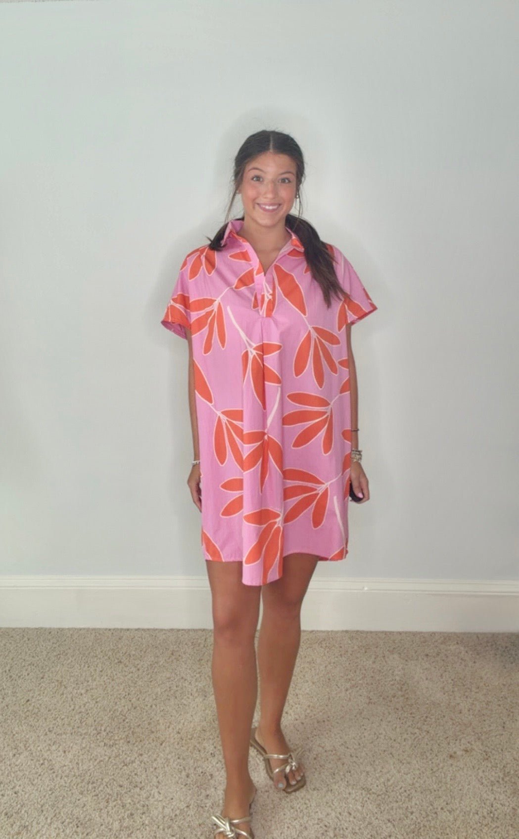PALOMA TROPICAL COLLARED SHIRT DRESS BY KARLIE - Gopher Lane Boutique & Gifts