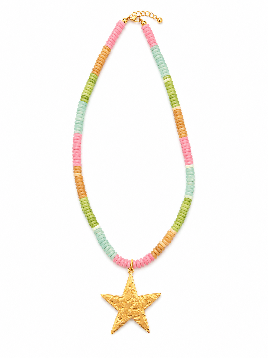 PASTEL BEADED STAR FISH CHARM NECKLACE - Gopher Lane Boutique & Gifts