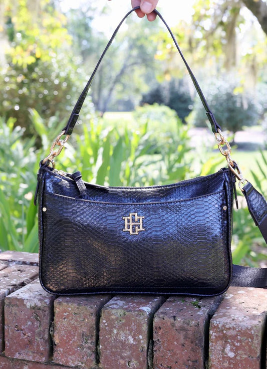 PAXTON CROSSBODY BAG WITH POCKETS - BLACK ES - Gopher Lane Boutique & Gifts