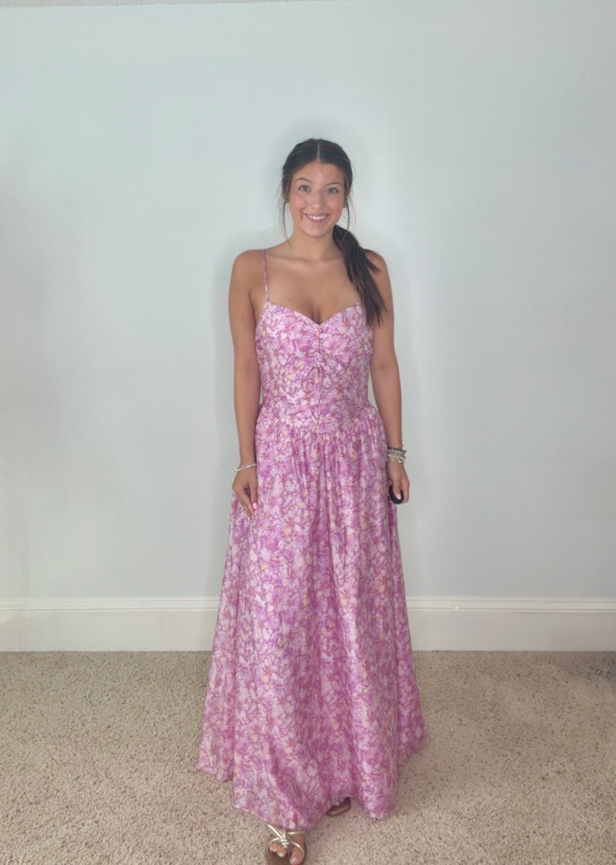 PEONY BLOOM FLORAL MAXI DRESS - Gopher Lane Boutique & Gifts