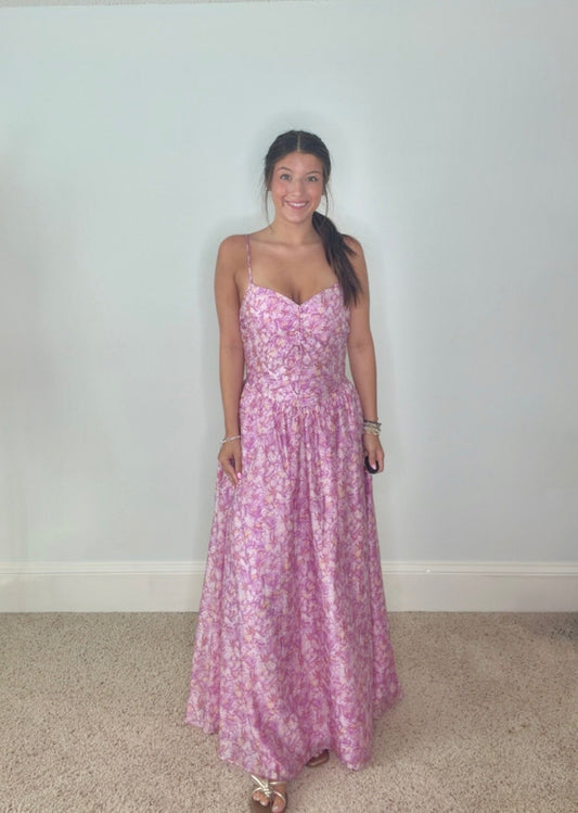PEONY BLOOM FLORAL MAXI DRESS - Gopher Lane Boutique & Gifts