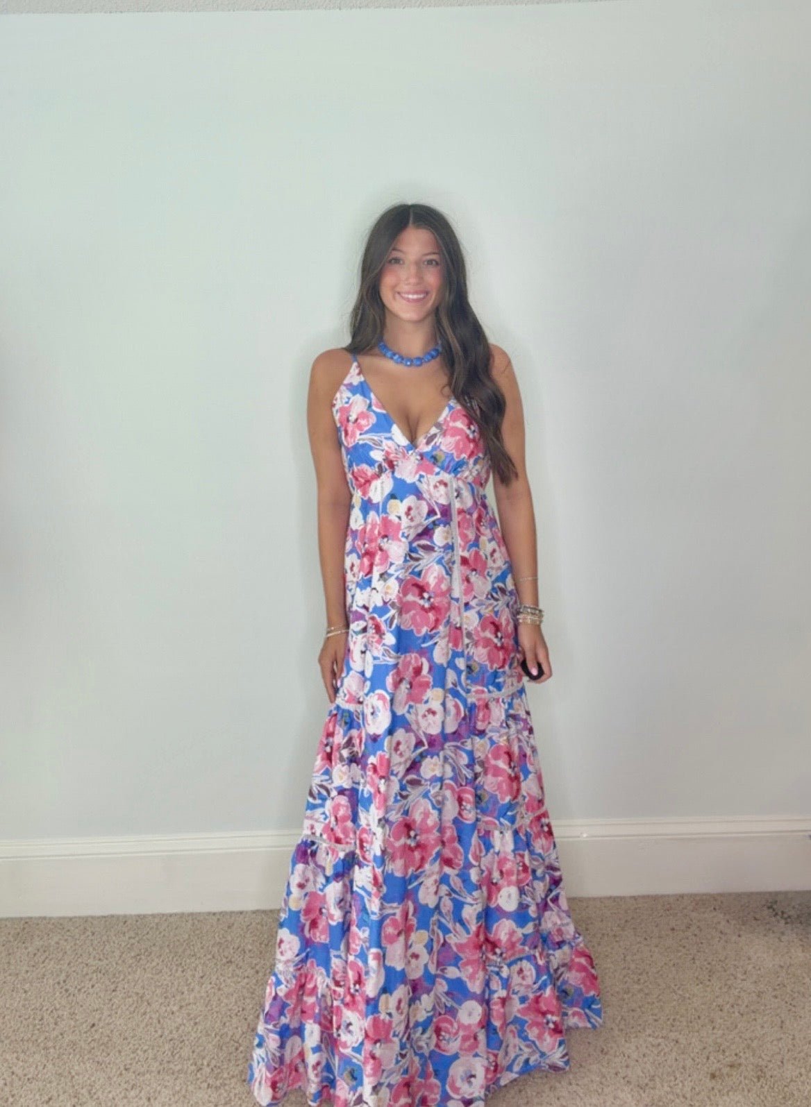 PETAL COVE TIE-BACK FLORAL MAXI DRESS - Gopher Lane Boutique & Gifts