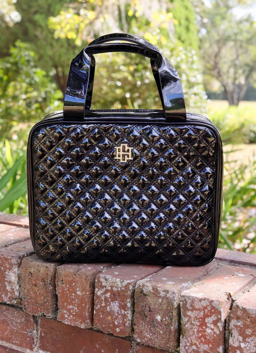 PUNTA CANA LARGE CASE - BLACK PATENT SQ - Gopher Lane Boutique & Gifts