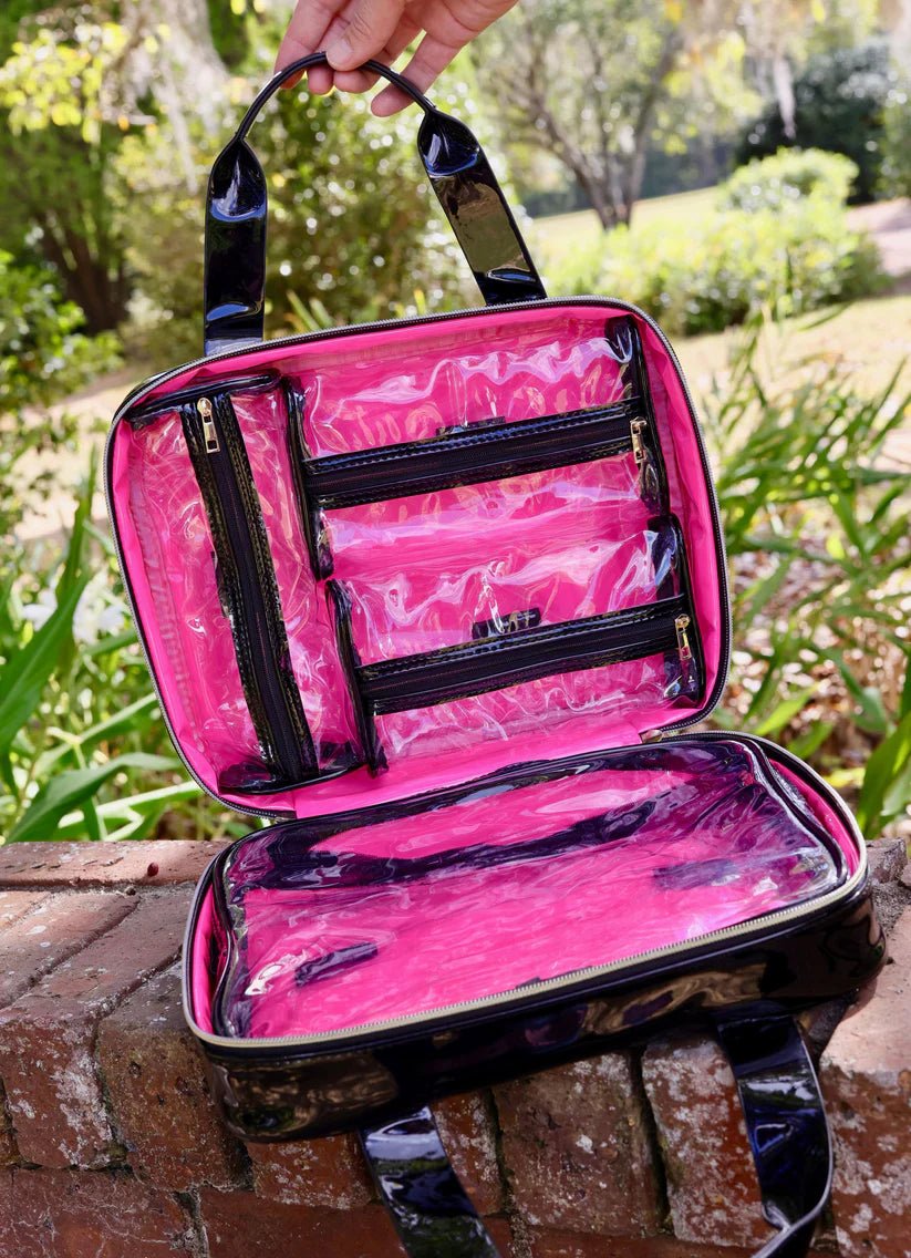 PUNTA CANA LARGE CASE - BLACK PATENT SQ - Gopher Lane Boutique & Gifts