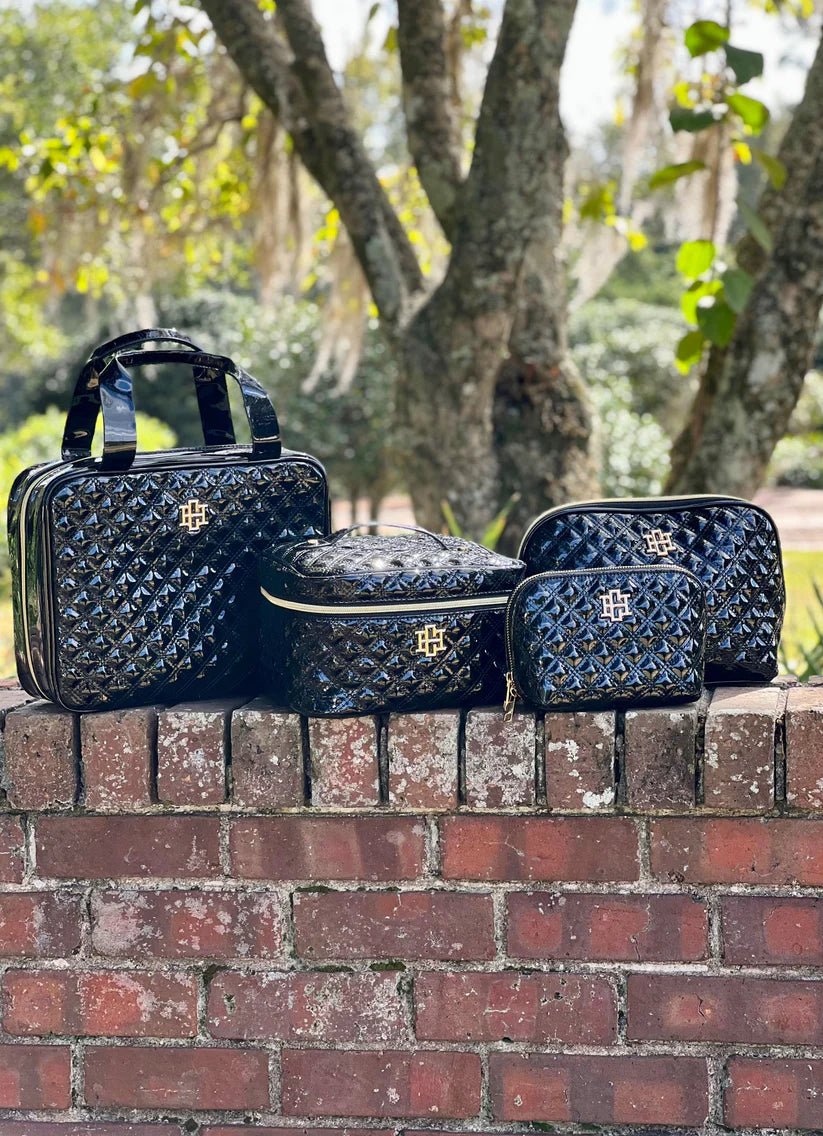 PUNTA CANA LARGE CASE - BLACK PATENT SQ - Gopher Lane Boutique & Gifts