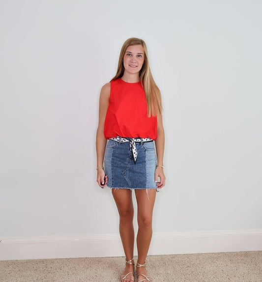RED BUBBLE TOP - Gopher Lane Boutique & Gifts