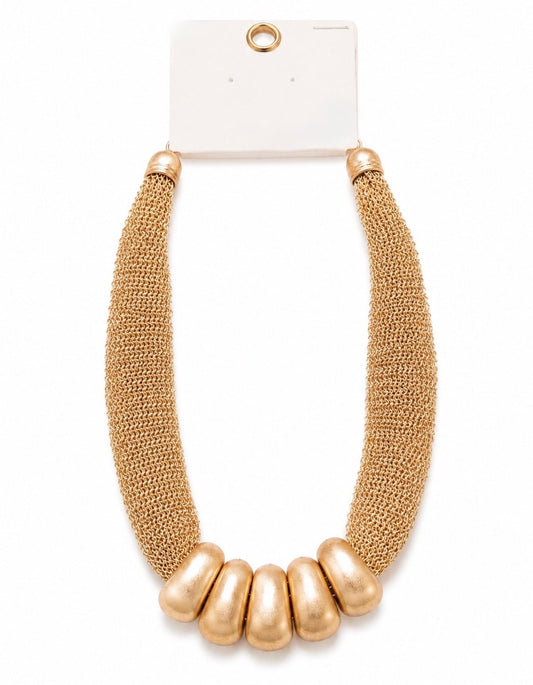 RING ACCENT MESH NECKLACE - Gopher Lane Boutique & Gifts