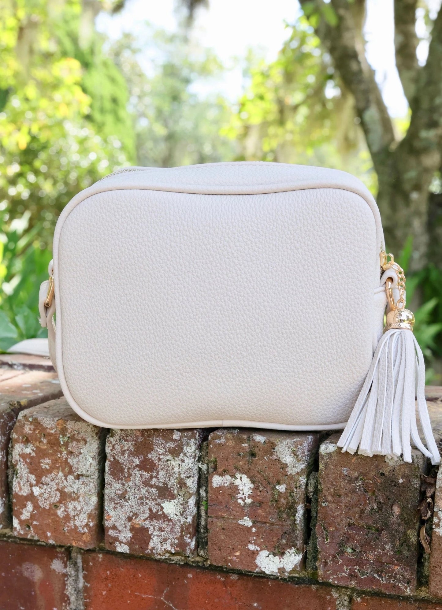 RYLIE CROSSBODY WITH TASSEL - CREAM - Gopher Lane Boutique & Gifts
