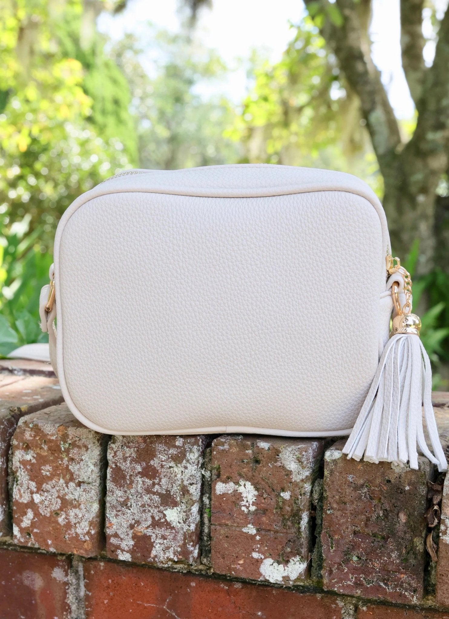 RYLIE CROSSBODY WITH TASSEL - CREAM - Gopher Lane Boutique & Gifts