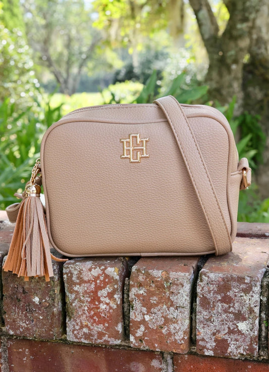 RYLIE CROSSBODY WITH TASSEL - TAUPE - Gopher Lane Boutique & Gifts