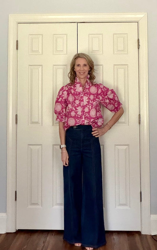 SAMANTHA RUFFLE NECK TOP - Gopher Lane Boutique & Gifts