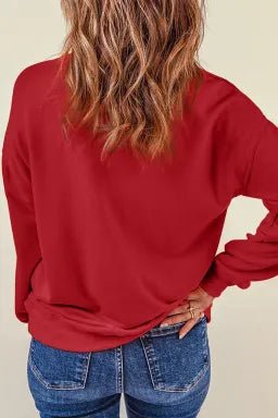 SANTA SEQUINED SWEATSHIRT - RED - Gopher Lane Boutique & Gifts