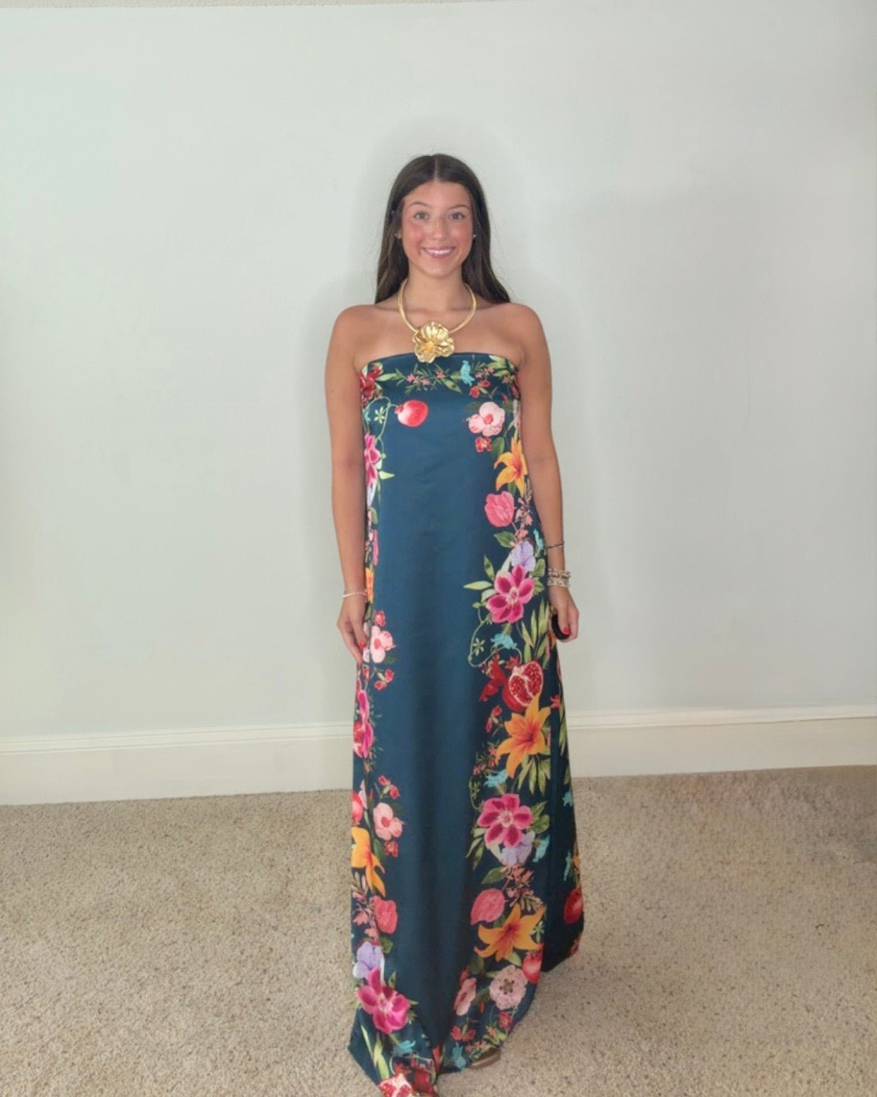 SARINA MIDNIGHT FLORAL MAXI DRESS - Gopher Lane Boutique & Gifts