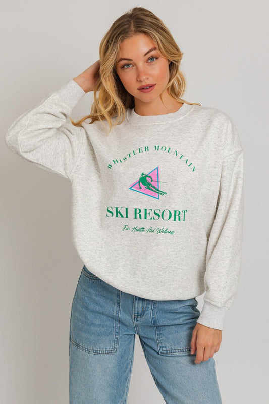 "SKI RESORT" FLEECE SWEATSHIRT - Gopher Lane Boutique & Gifts