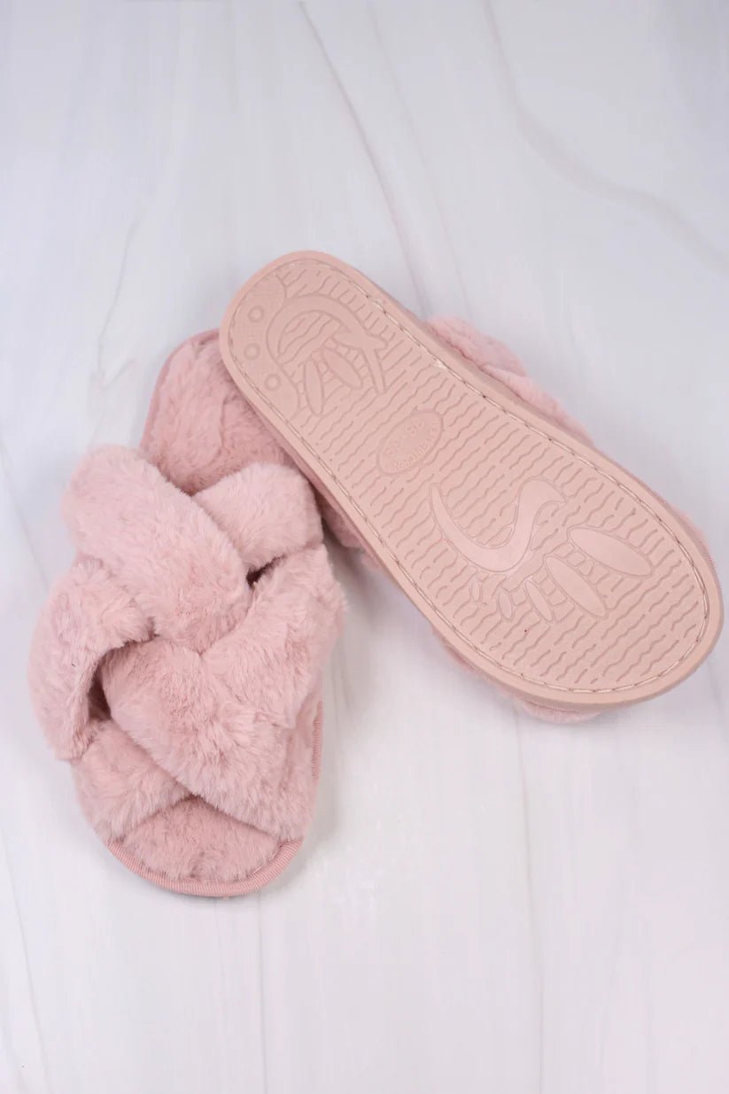 SOFIE OPEN SLIPPERS - BLUSH - Gopher Lane Boutique & Gifts