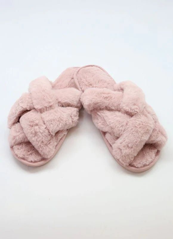 SOFIE OPEN SLIPPERS - BLUSH - Gopher Lane Boutique & Gifts