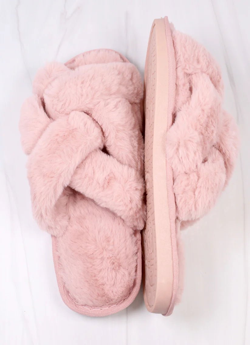 SOFIE OPEN SLIPPERS - BLUSH - Gopher Lane Boutique & Gifts