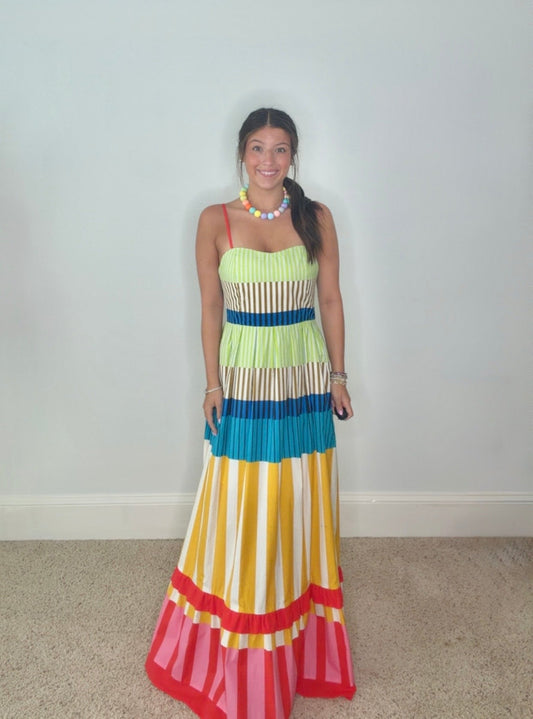 SOLONA STRIPED MAXI DRESS BY KARLIE - Gopher Lane Boutique & Gifts