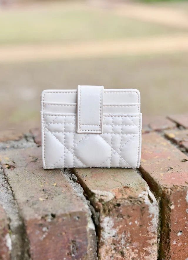 TATE CARD HOLDER WALLET - IVORY PATENT LQ - Gopher Lane Boutique & Gifts
