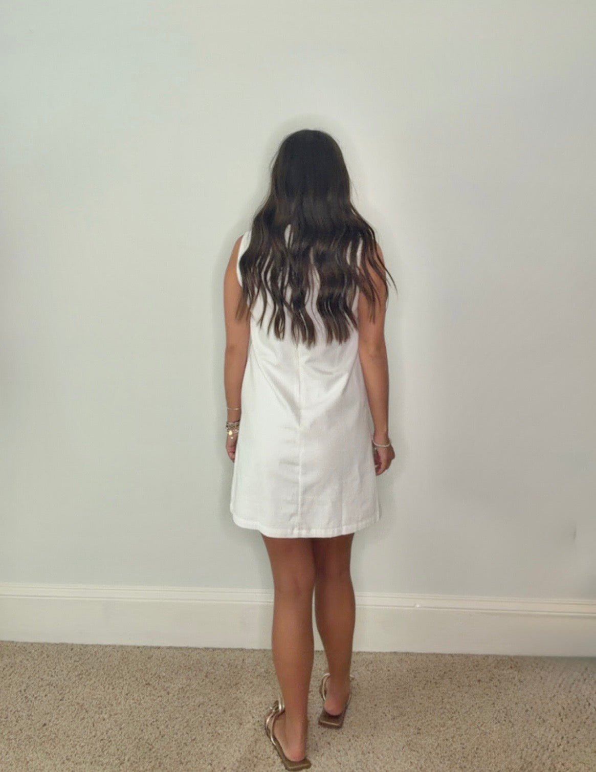 TCEC WHITE AND BLUE MINI DRESS - Gopher Lane Boutique & Gifts