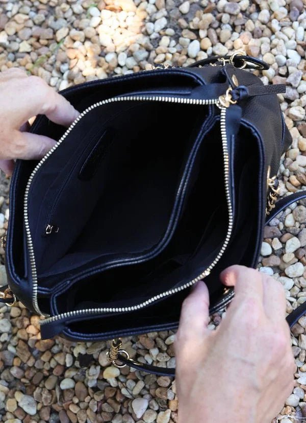 TEEGAN TOTE - BLACK - Gopher Lane Boutique & Gifts