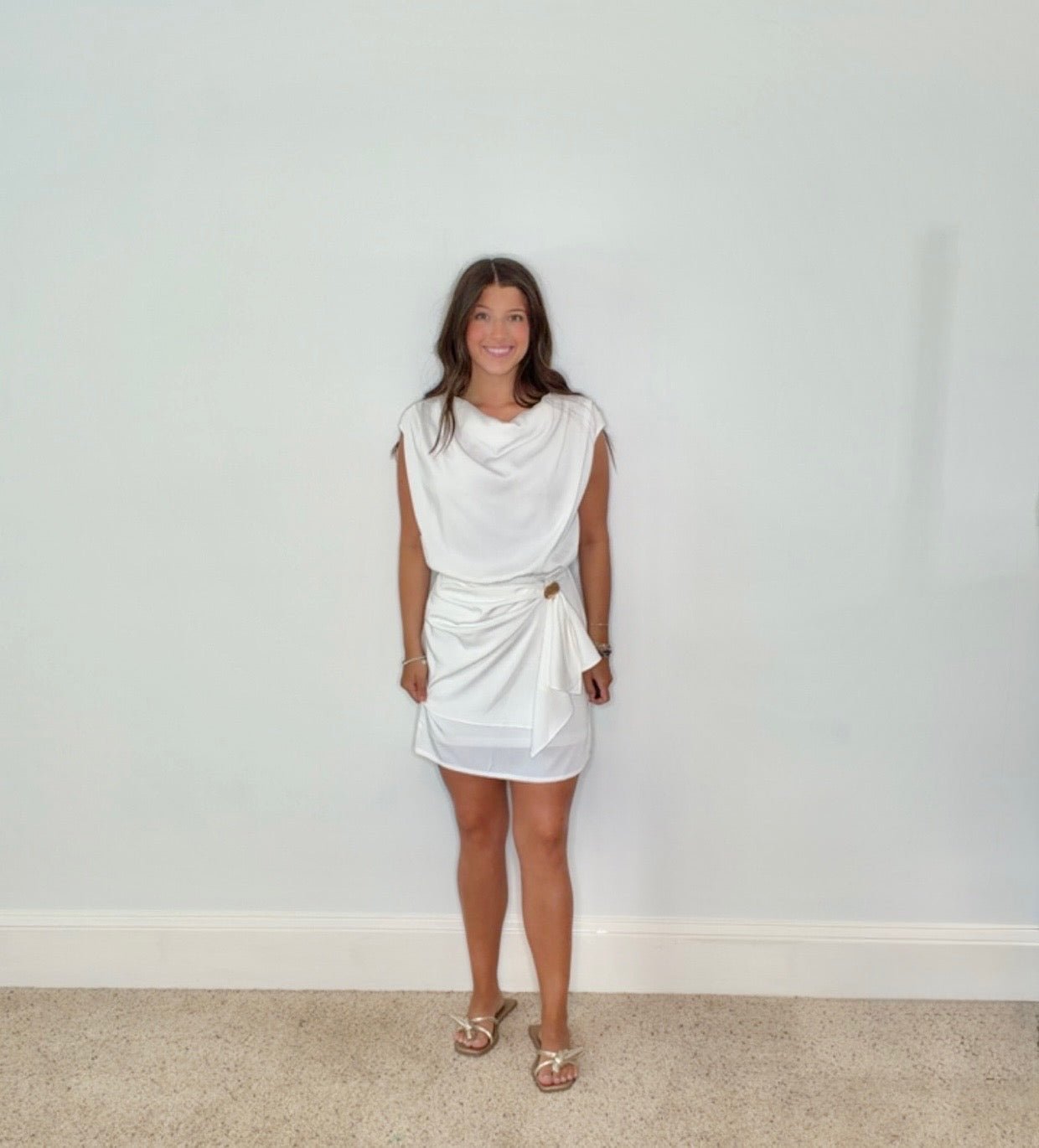 TESSA COWL NECK MINI DRESS - Gopher Lane Boutique & Gifts