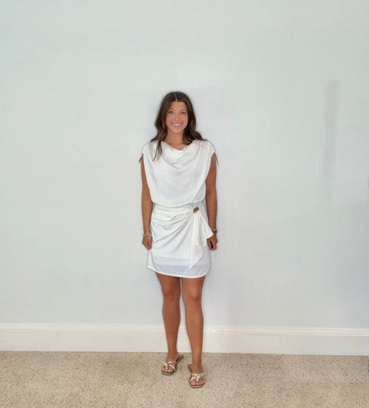 TESSA COWL NECK MINI DRESS - Gopher Lane Boutique & Gifts