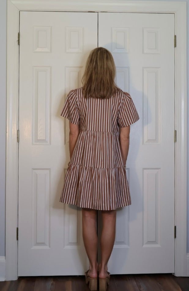 THE AUTUMN STRIPED MINI DRESS—AVAILABLE IN CURVE - Gopher Lane Boutique & Gifts