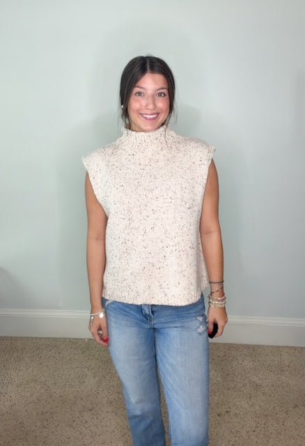 THE CLARA CONFETTI MOCK NECK SWEATER - Gopher Lane Boutique & Gifts
