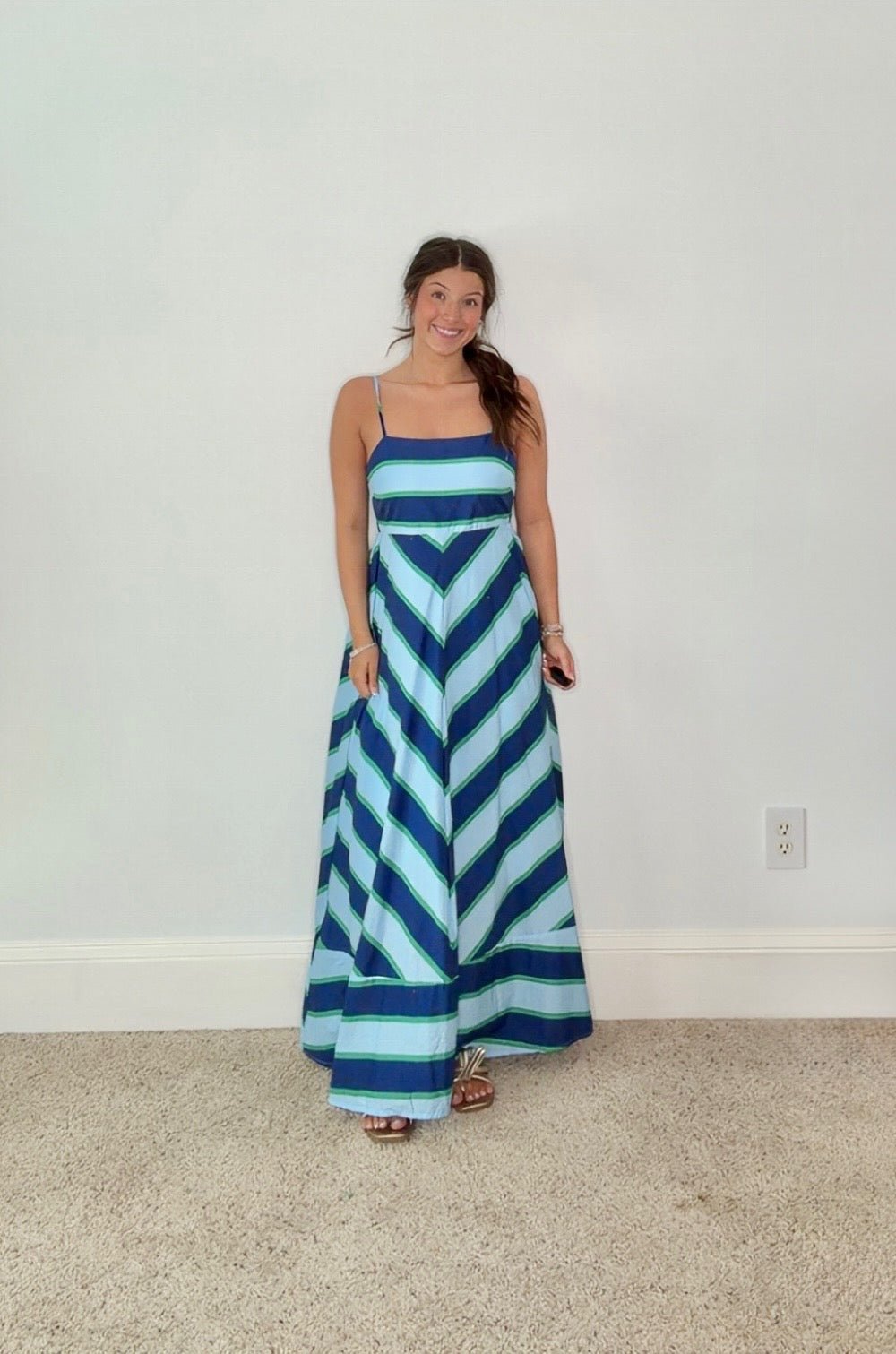 THE GEMMA COASTAL STRIPED MAXI DRESS - Gopher Lane Boutique & Gifts