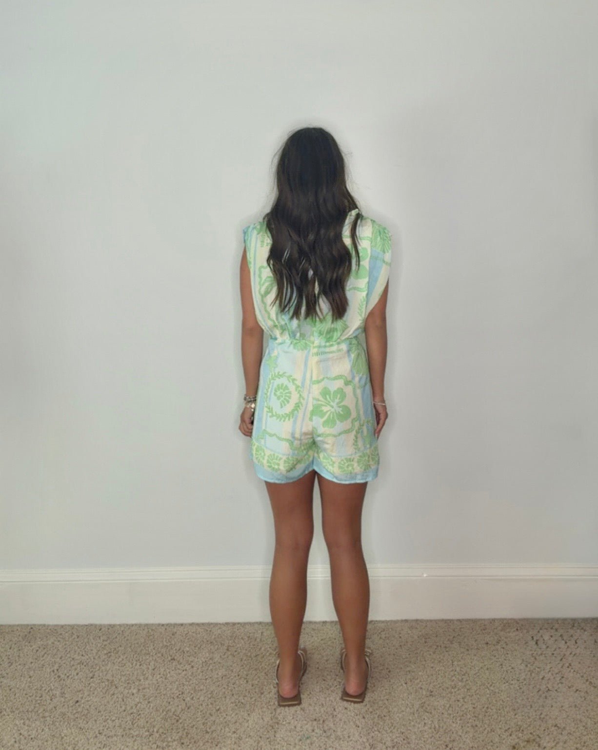 THE ISLAND MUSE HIGH-NECK SHELL ROMPER BY KARLIE - Gopher Lane Boutique & Gifts