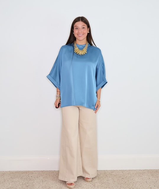 THE MARCIE SATIN BLOUSE - Gopher Lane Boutique & Gifts