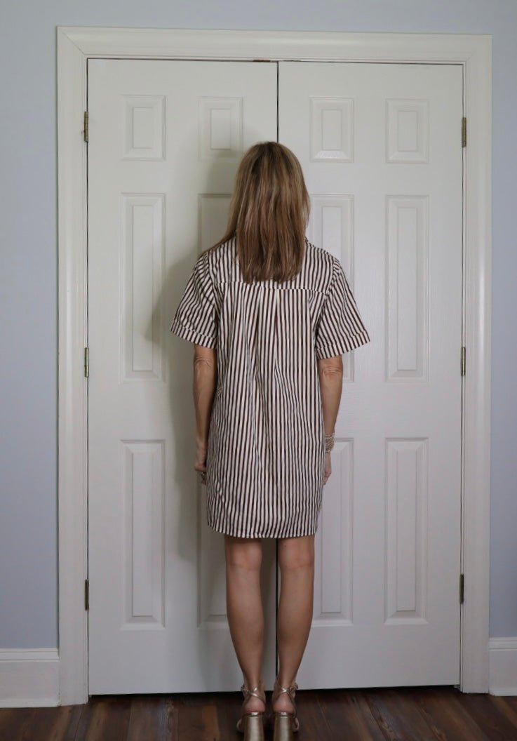 THE RYNN STRIPED SHIRTDRESS - Gopher Lane Boutique & Gifts