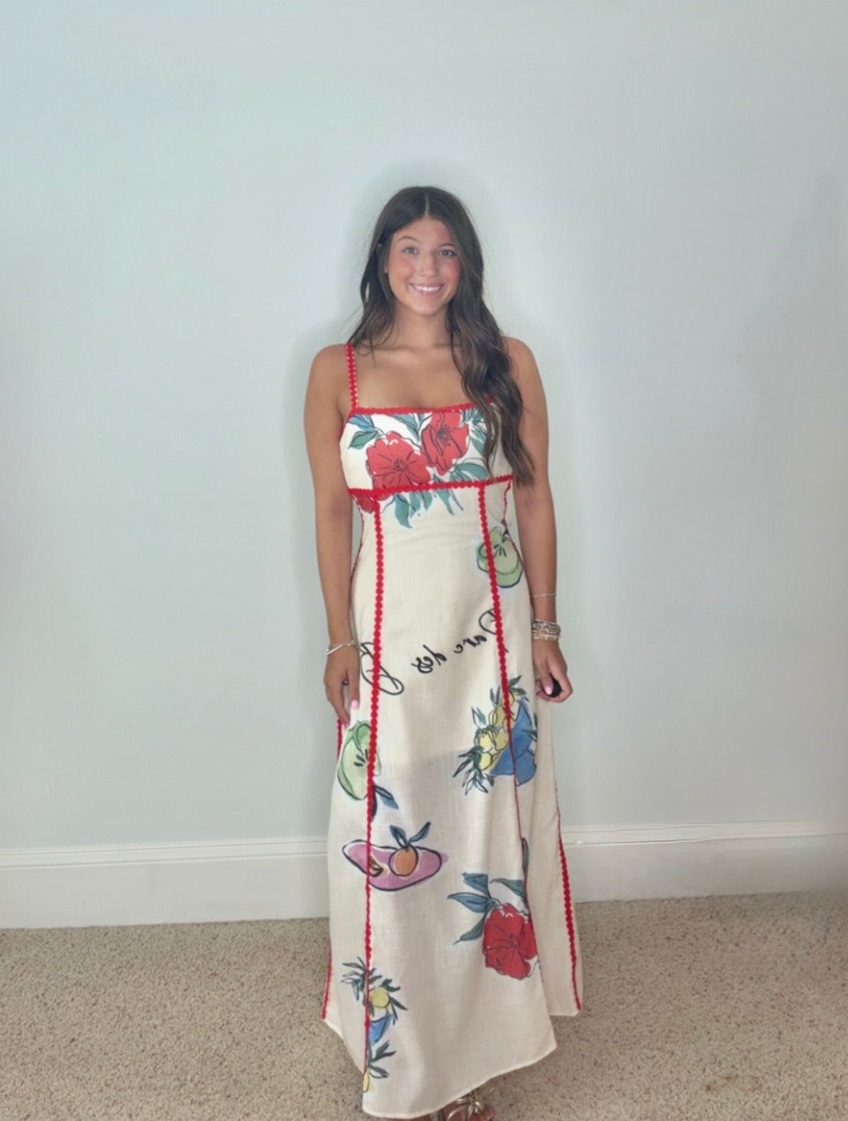 THE VALENCIA ORCHARD FRUIT PRINT MAXI DRESS - Gopher Lane Boutique & Gifts