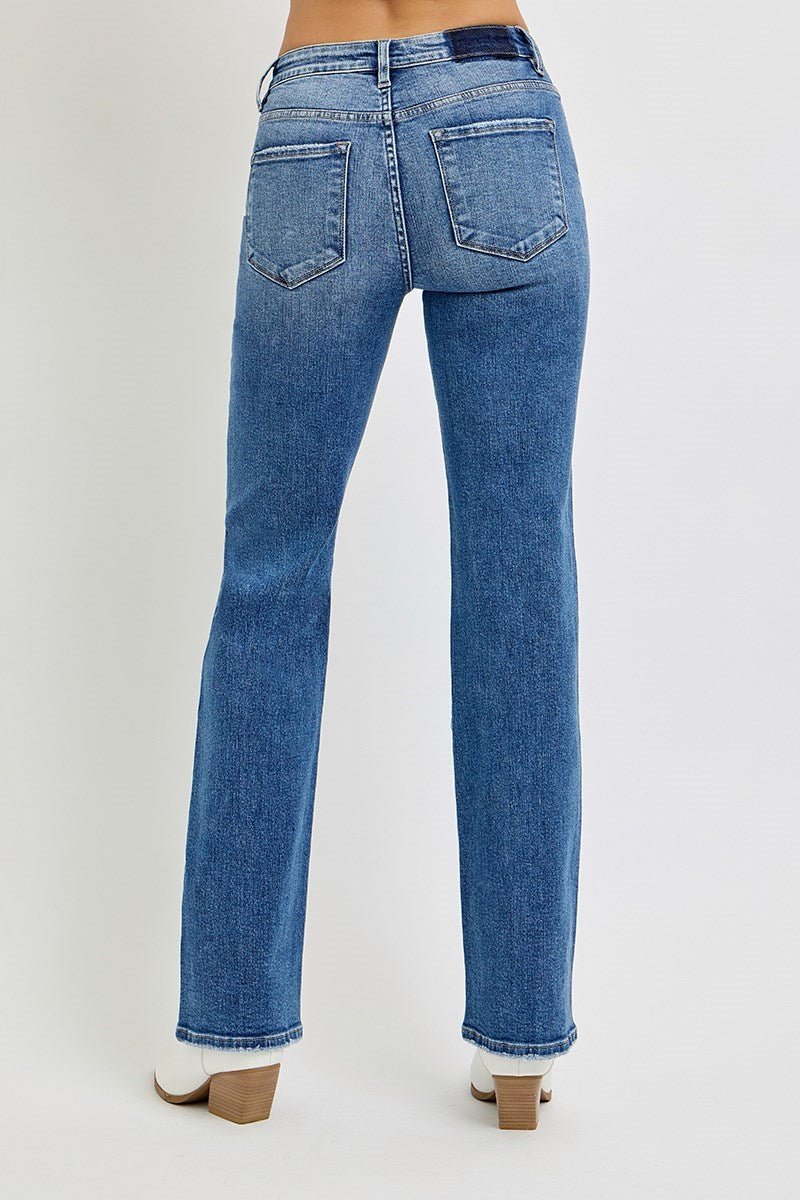 TUMMY CONTROL HIGH RISE STRAIGHT JEANS - Gopher Lane Boutique & Gifts