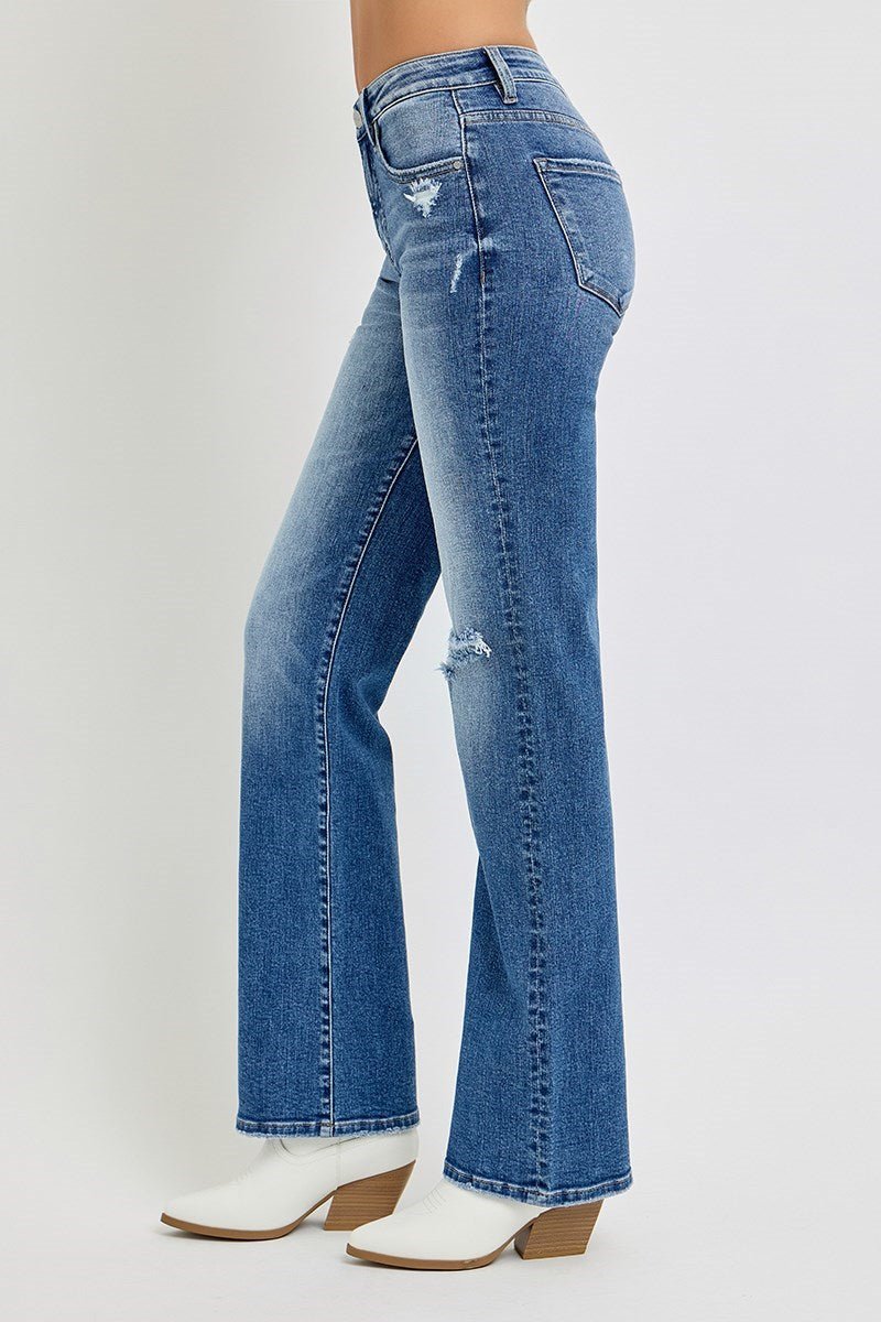 TUMMY CONTROL HIGH RISE STRAIGHT JEANS - Gopher Lane Boutique & Gifts