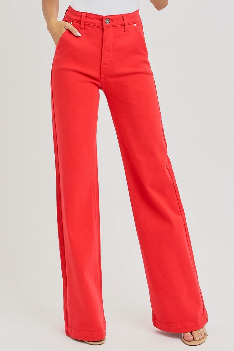 TUMMY CONTROL HIGH RISE WIDE LEG PANTS - Gopher Lane Boutique & Gifts