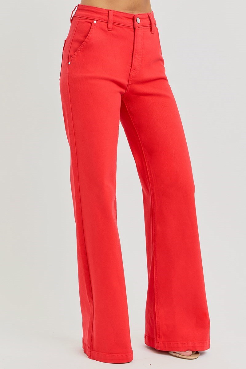 TUMMY CONTROL HIGH RISE WIDE LEG PANTS - Gopher Lane Boutique & Gifts