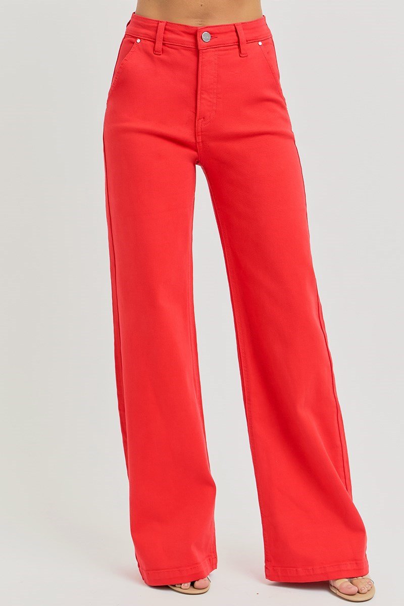 TUMMY CONTROL HIGH RISE WIDE LEG PANTS - Gopher Lane Boutique & Gifts