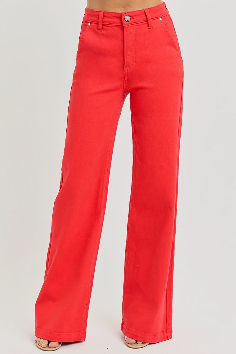 TUMMY CONTROL HIGH RISE WIDE LEG PANTS - Gopher Lane Boutique & Gifts