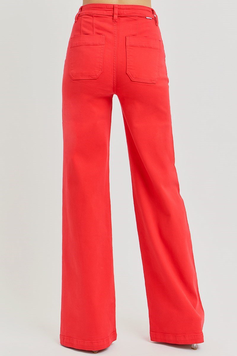 TUMMY CONTROL HIGH RISE WIDE LEG PANTS - Gopher Lane Boutique & Gifts