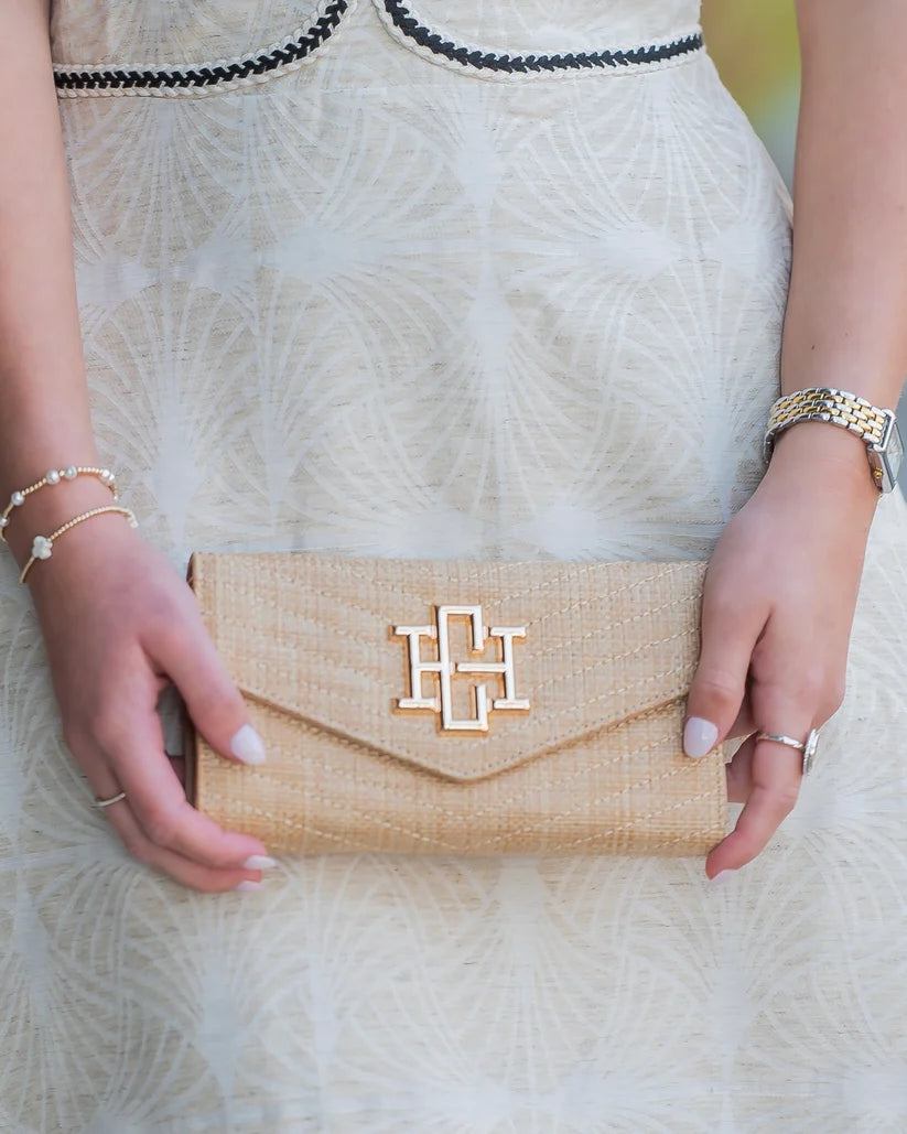 CAROLINE HILL CARLINGTON CLUTCH/CROSSBODY- NATURAL VQ