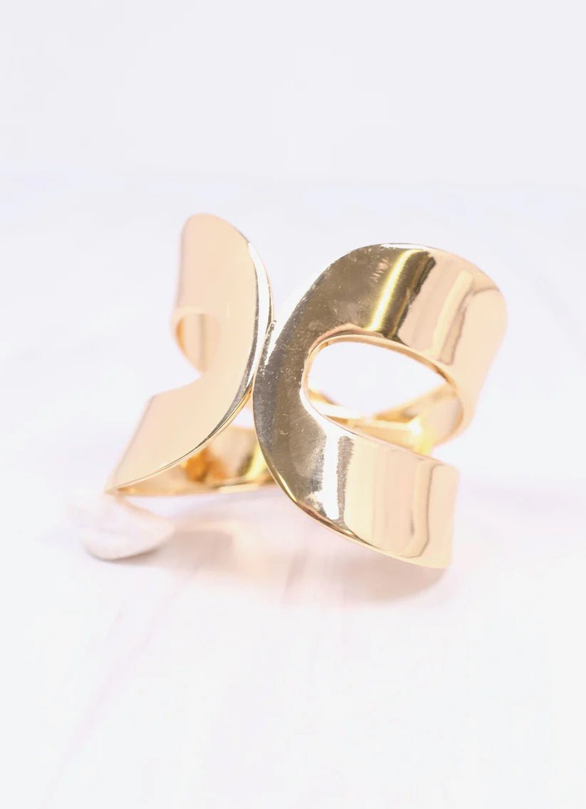 WELDON CUFF BRACELET - SHINY GOLD - Gopher Lane Boutique & Gifts